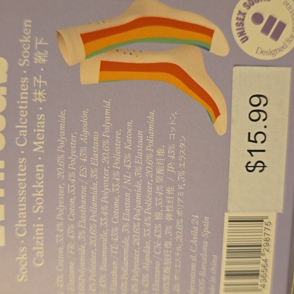 ❤️BUY 2 GET 1 FREE Eat My Socks Rainbow Cake Unisex Socks, Retail $15.99US - Picture 9 of 14